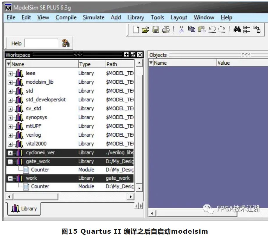 图15 Quartus II 编译之后自启动modelsim.JPG